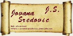 Jovana Sredović vizit kartica